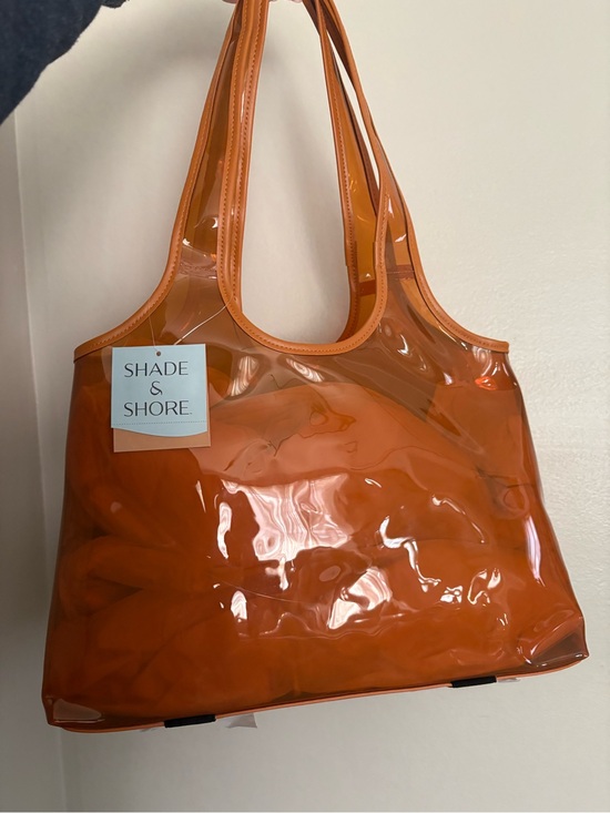 Shade & Shore Handbags - Shade and Shore Jelly Beach Tote Bag in Orange NWT